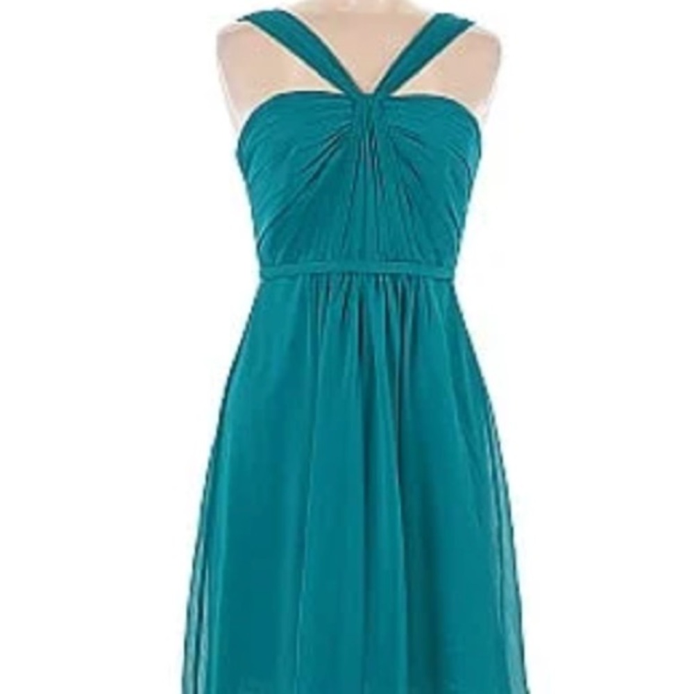 Elegant Teal Sleeveless Dress